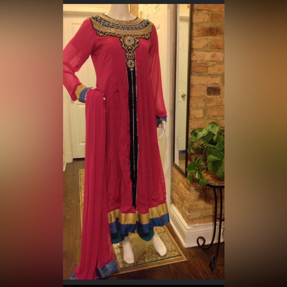 Long fancy georgette beautiful dress